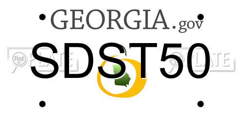 SDST50 Georgia License Plate