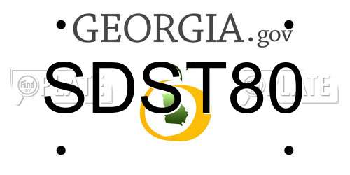 SDST80 Georgia License Plate
