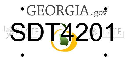 SDT4201 Georgia License Plate