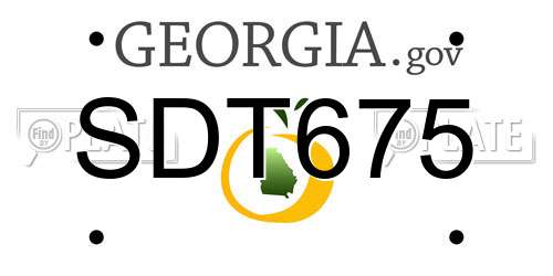SDT675 Georgia License Plate