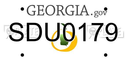 SDU0179 Georgia License Plate