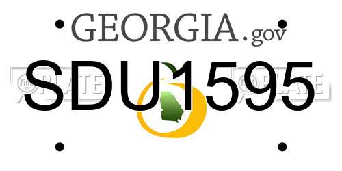SDU1595 Georgia License Plate
