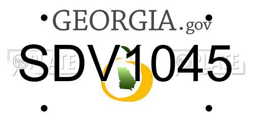 SDV1045 Georgia License Plate
