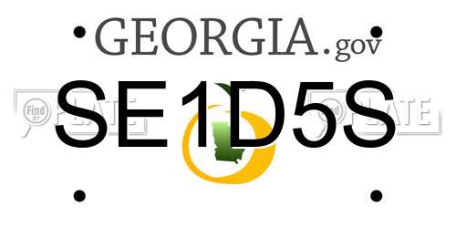 SE1D5S Georgia License Plate