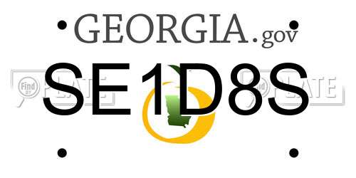 SE1D8S Georgia License Plate