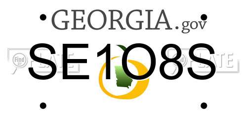SE1O8S Georgia License Plate