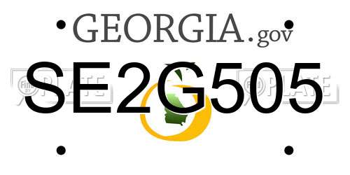 SE2G505 Georgia License Plate