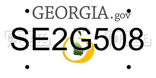 SE2G508 Georgia License Plate