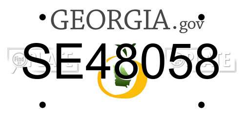 SE48058 Georgia License Plate