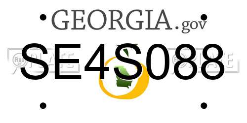 SE4S088 Georgia License Plate