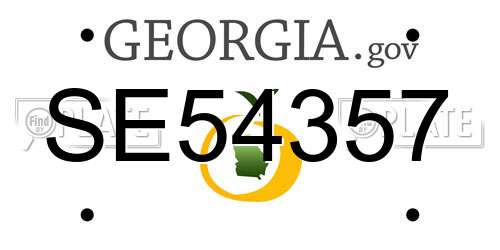 SE54357 Georgia License Plate