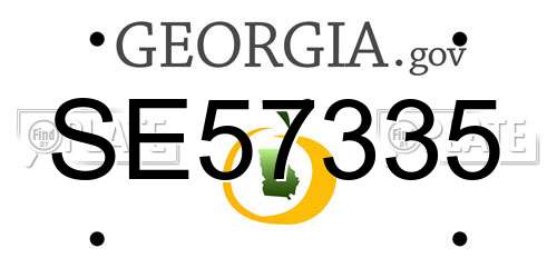 SE57335 Georgia License Plate