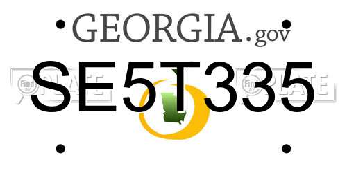 SE5T335 Georgia License Plate