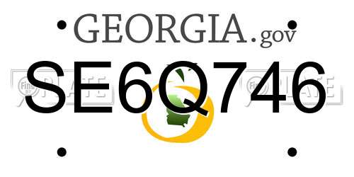 SE6Q746 Georgia License Plate