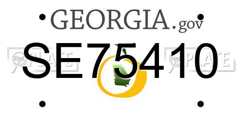 SE75410 Georgia License Plate