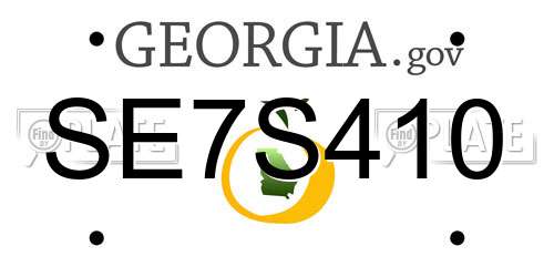 SE7S410 Georgia License Plate