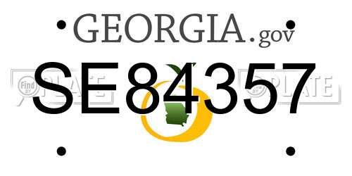 SE84357 Georgia License Plate