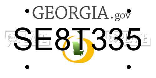 SE8T335 Georgia License Plate