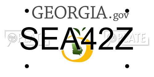 SEA42Z Georgia License Plate