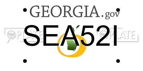 SEA52I Georgia License Plate