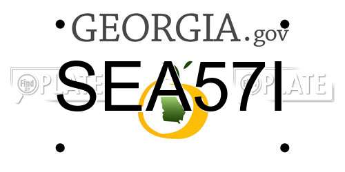 SEA57I Georgia License Plate