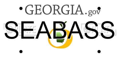 SEABASS Georgia License Plate