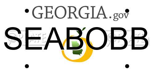 SEABOBB Georgia License Plate