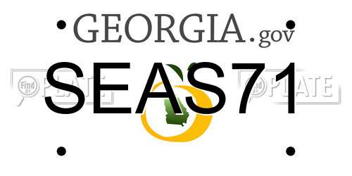 SEAS71 Georgia License Plate