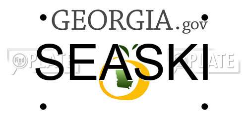 SEASKI Georgia License Plate