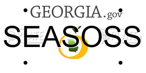 SEASOSS Georgia License Plate