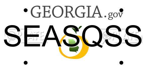 SEASQSS Georgia License Plate