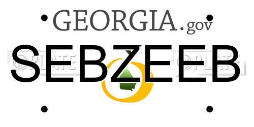 SEBZEEB Georgia License Plate