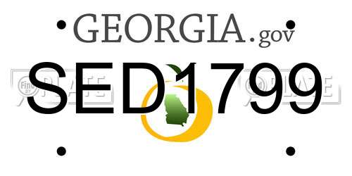 SED1799 Georgia License Plate