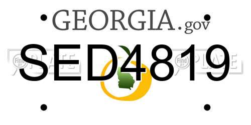 SED4819 Georgia License Plate