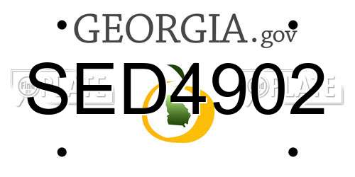 SED4902 Georgia License Plate