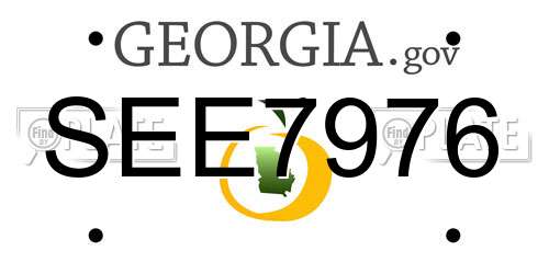 SEE7976 Georgia License Plate