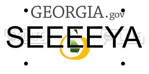 SEEEEYA Georgia License Plate