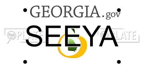 SEEYA Georgia License Plate
