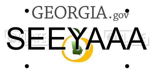 SEEYAAA Georgia License Plate