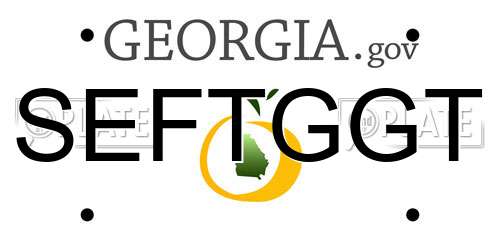 SEFTGGT Georgia License Plate