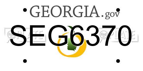 SEG6370 Georgia License Plate