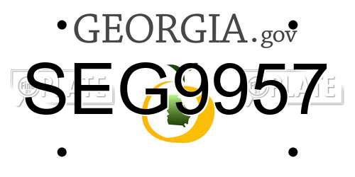 SEG9957 Georgia License Plate