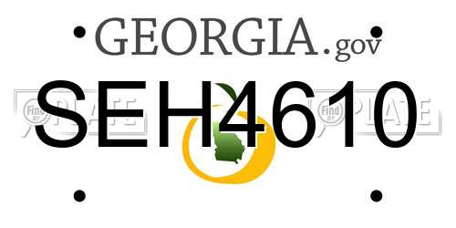 SEH4610 Georgia License Plate