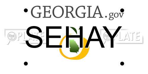 SEHAY Georgia License Plate