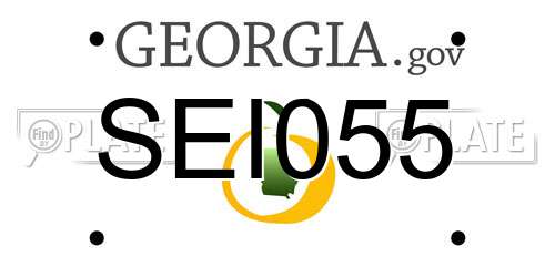 SEI055 Georgia License Plate