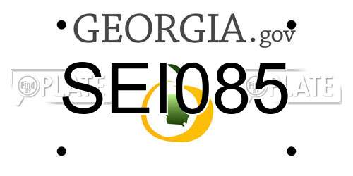 SEI085 Georgia License Plate