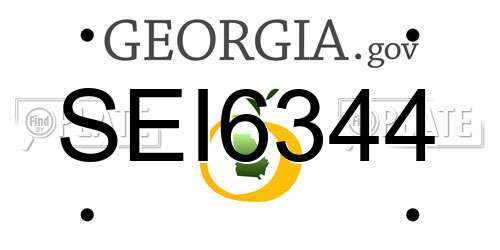 SEI6344 Georgia License Plate