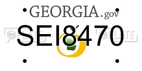 SEI8470 Georgia License Plate