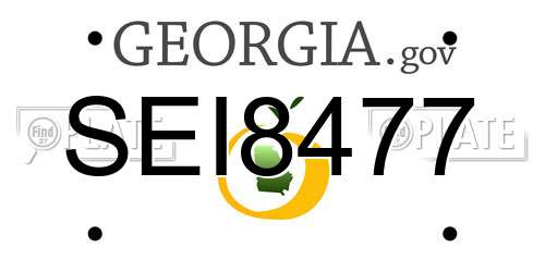 SEI8477 Georgia License Plate