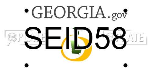 SEID58 Georgia License Plate